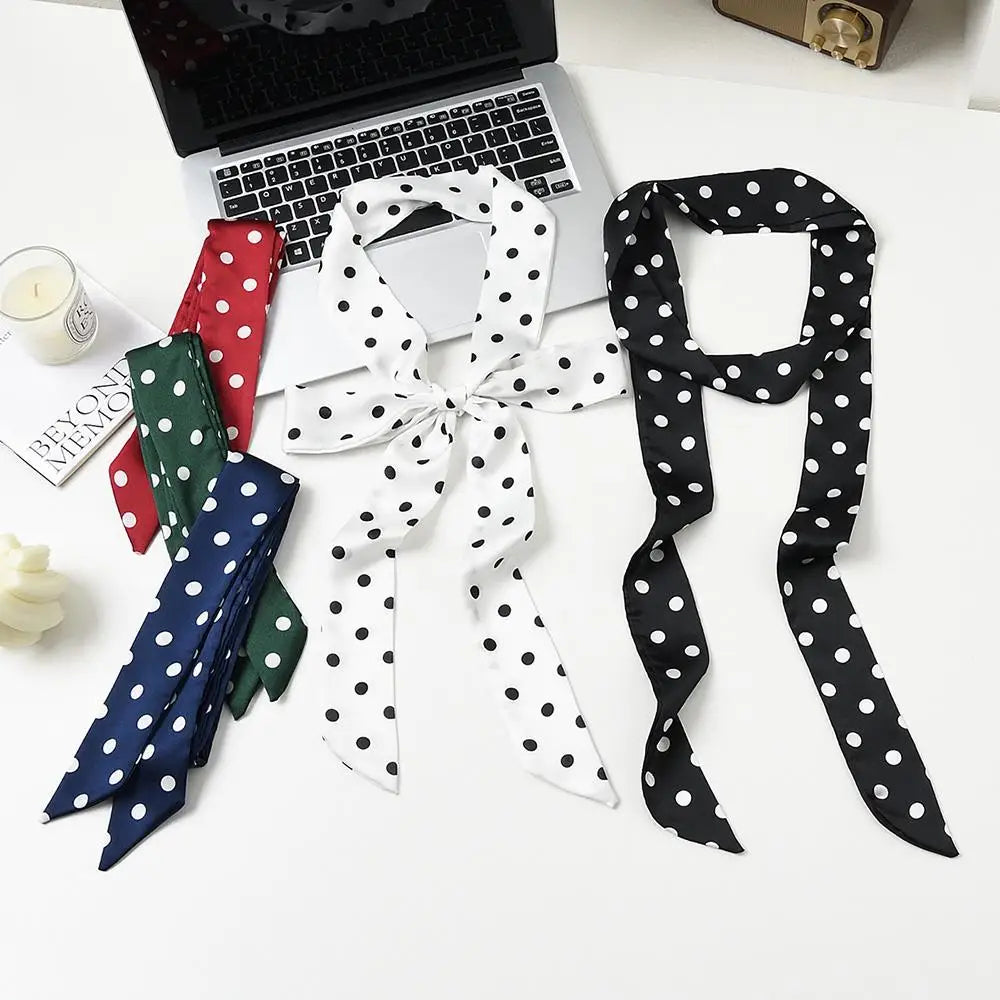 Polka Dot Silk Scarf
