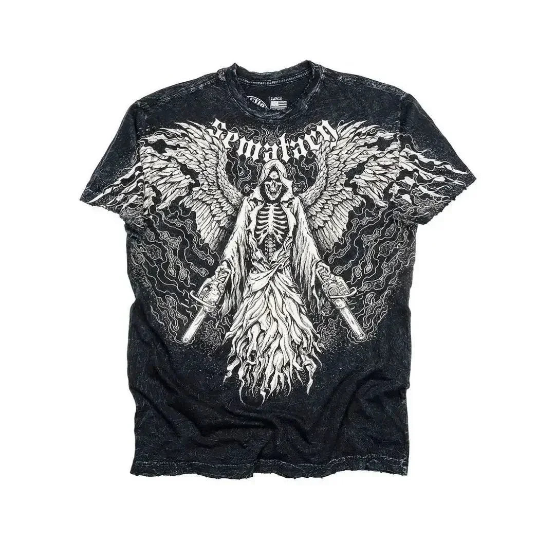 Gothic Skull Long Sleeve Tee