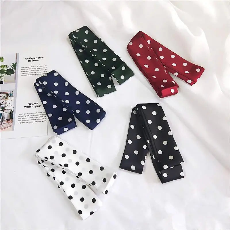 Polka Dot Silk Scarf