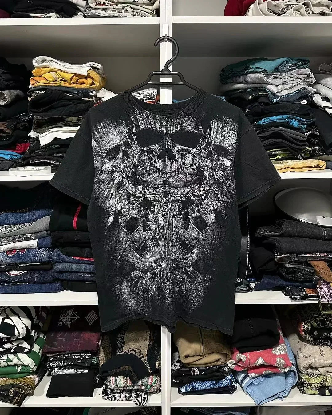 Gothic Skull Long Sleeve Tee