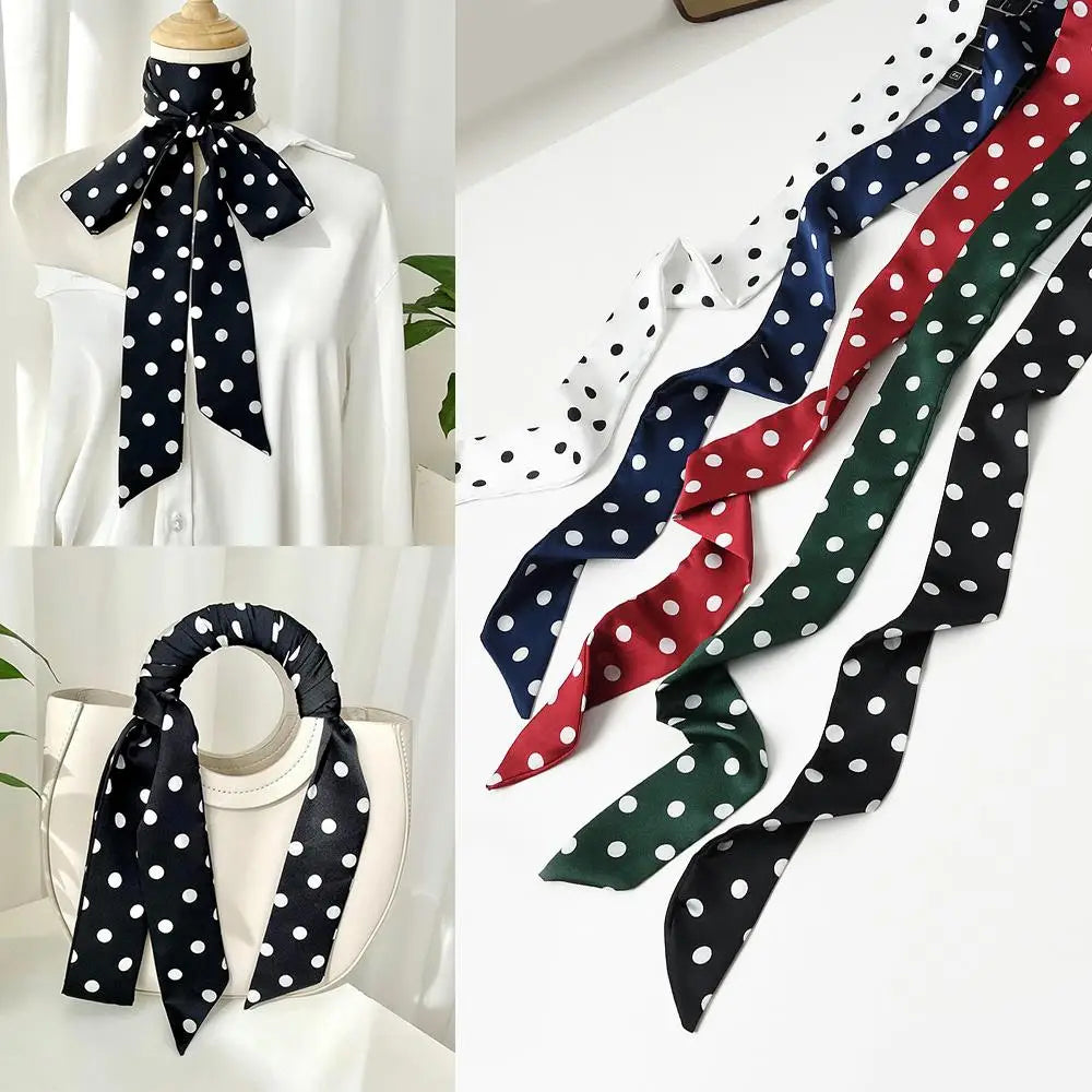 Polka Dot Silk Scarf