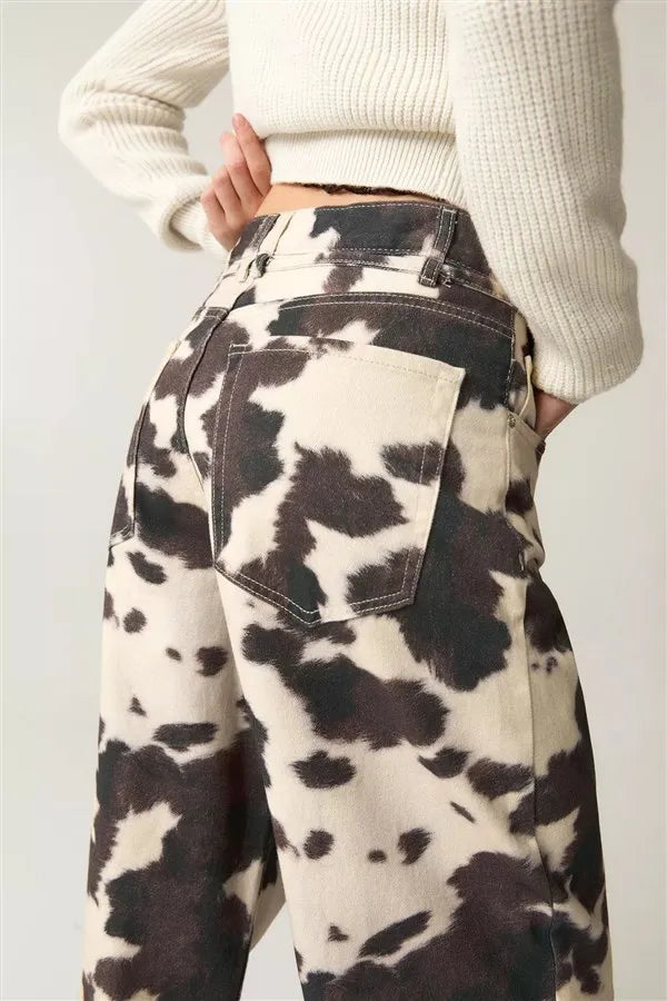 Cow Pattern Jeans