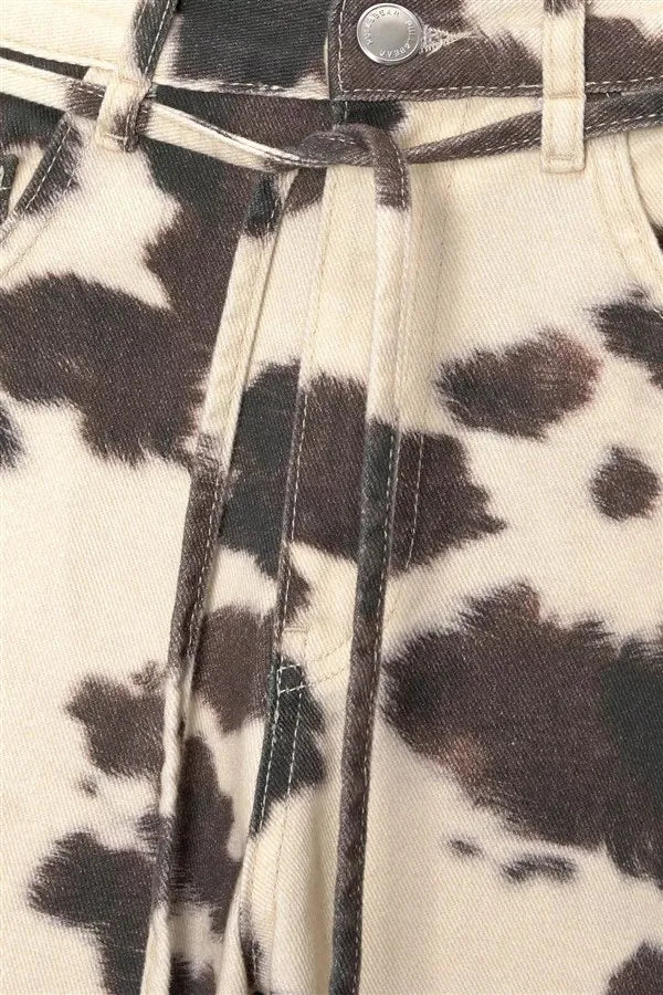Cow Pattern Jeans