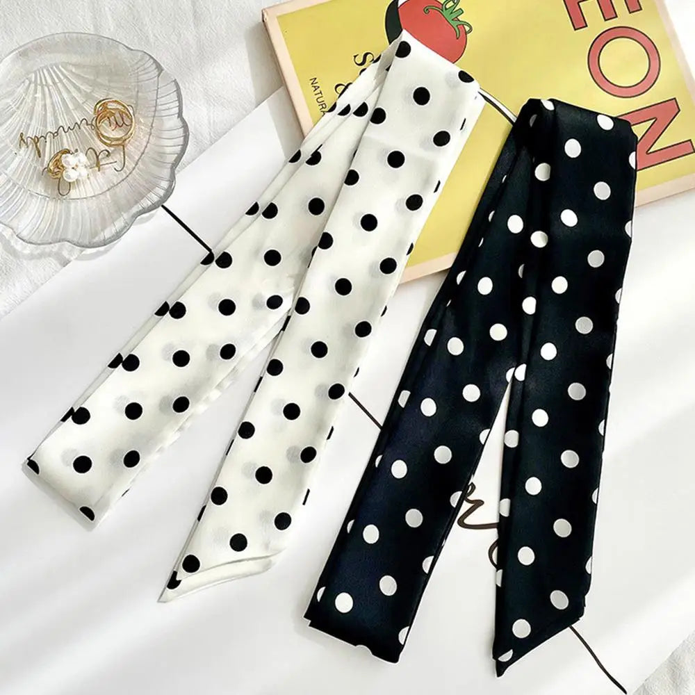Polka Dot Silk Scarf