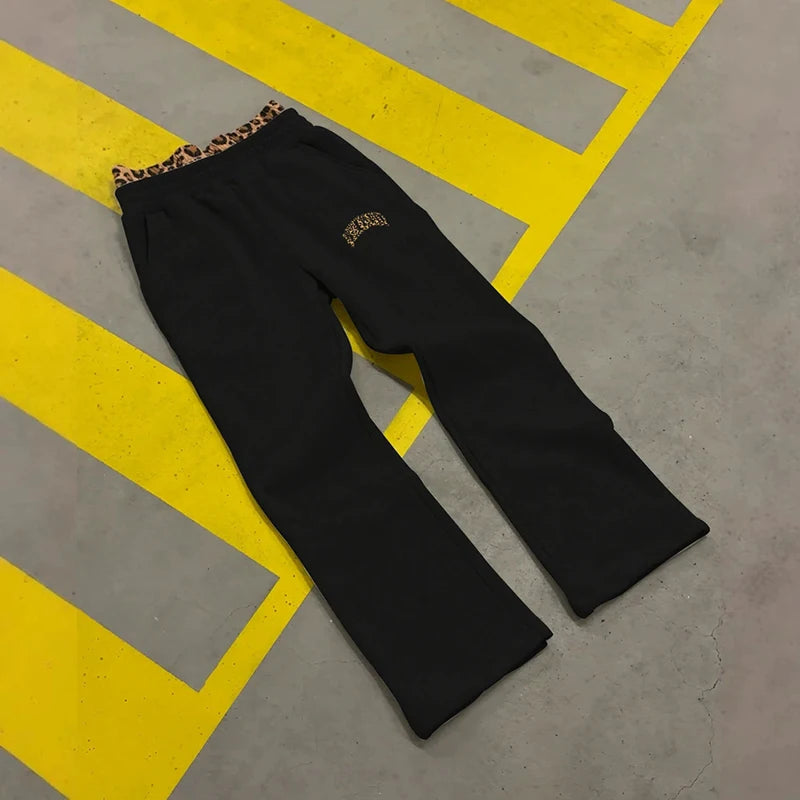 Leopard Double Waist Sweatpants