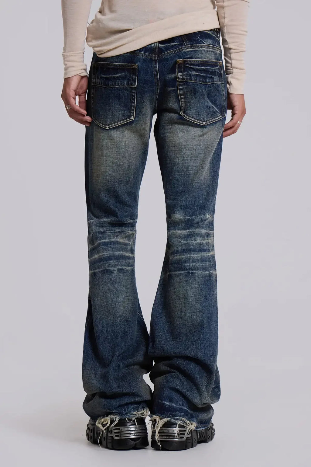 Arctic White Flared Jeans