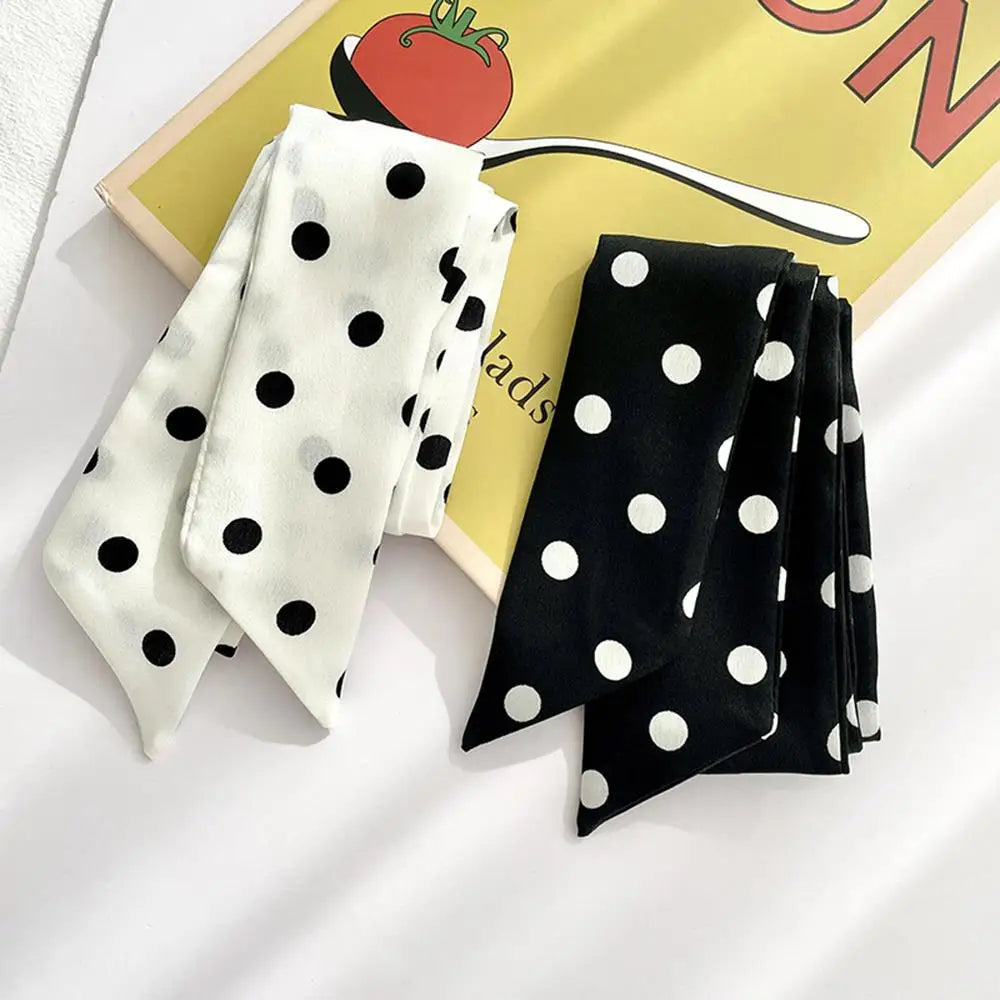 Polka Dot Silk Scarf
