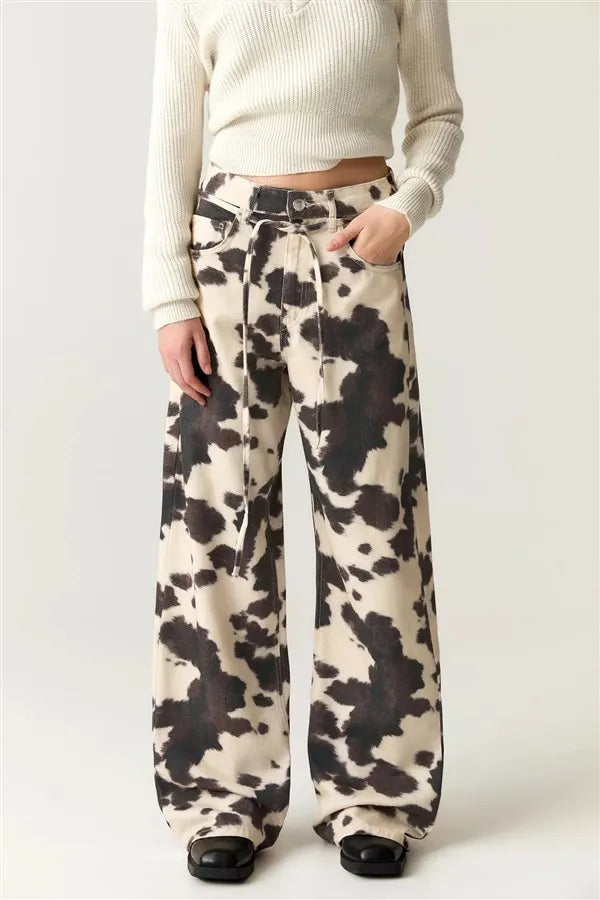 Cow Pattern Jeans