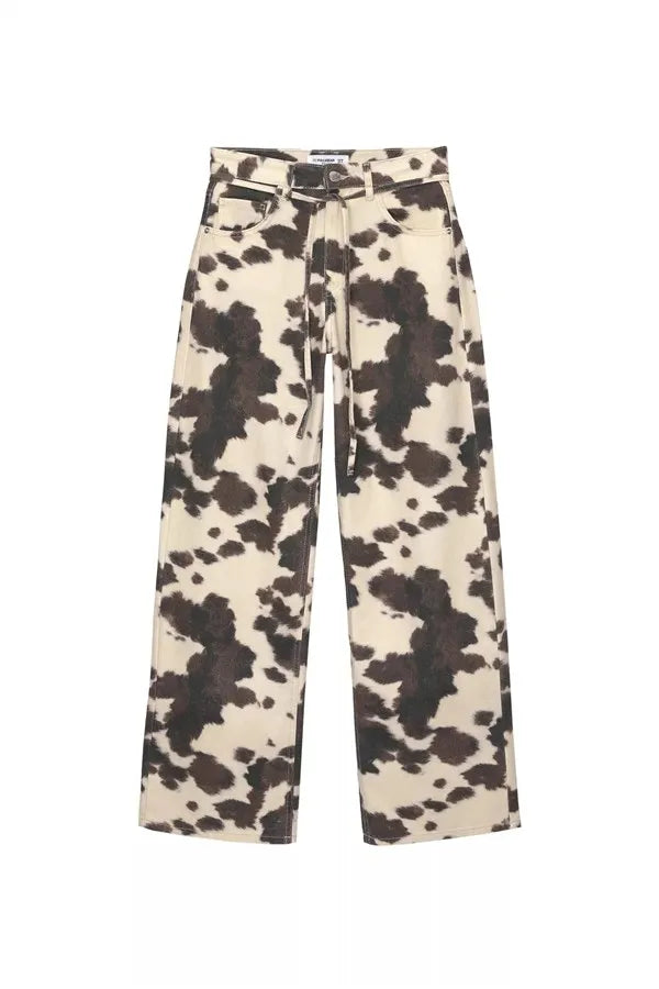 Cow Pattern Jeans