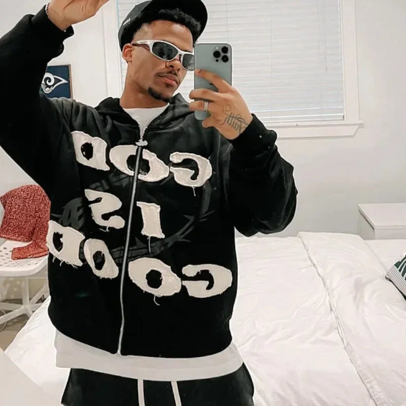 God is Good Cropped Zip up