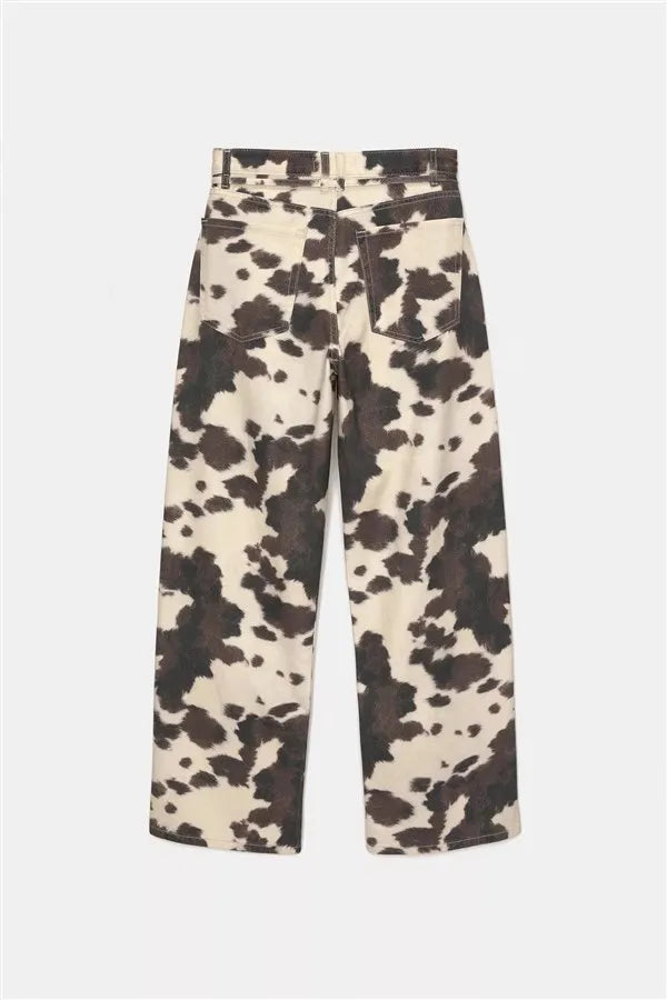 Cow Pattern Jeans