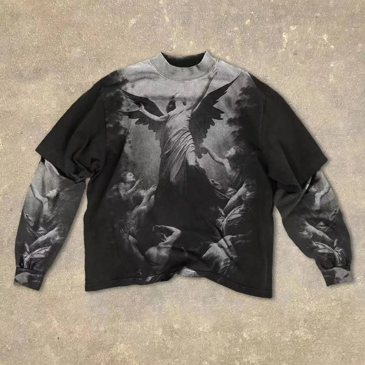 Gothic Red Eye Spliced T-Shirt