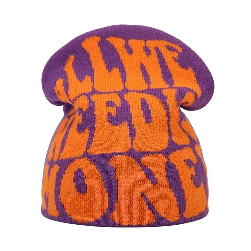 Y2K Letter Knit Beanie