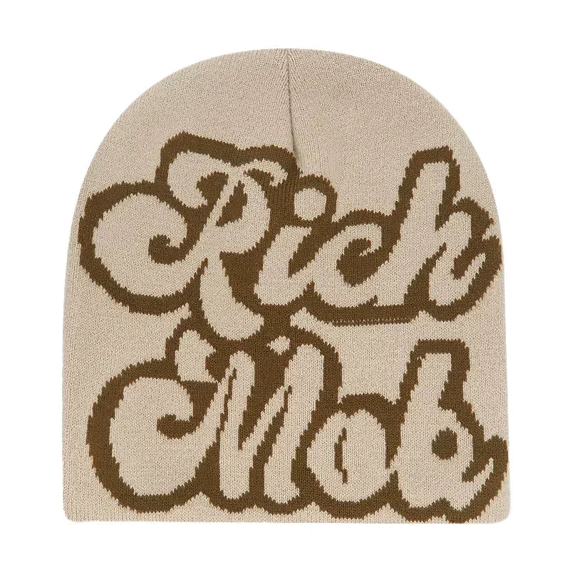 Y2K Letter Knit Beanie