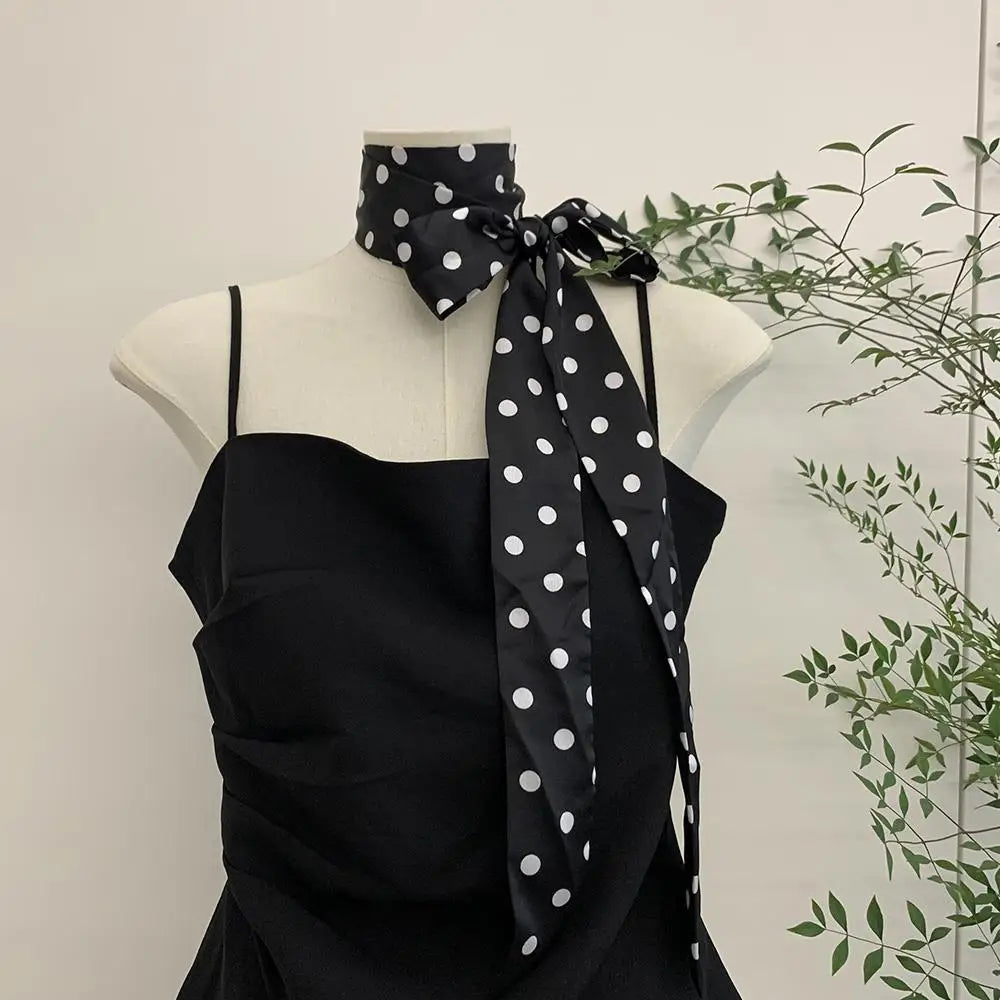 Polka Dot Silk Scarf