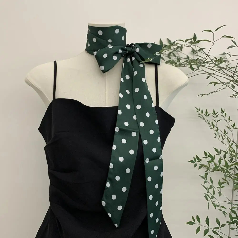 Polka Dot Silk Scarf