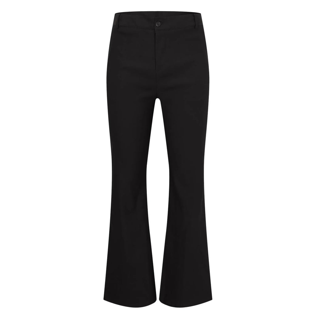 Mens Fit Bell-Bottoms Pants Fashion New Cotton Casual Elastic Hiking Outdoor Pants Male Streetwear Flared Trousers Ropa Hombre