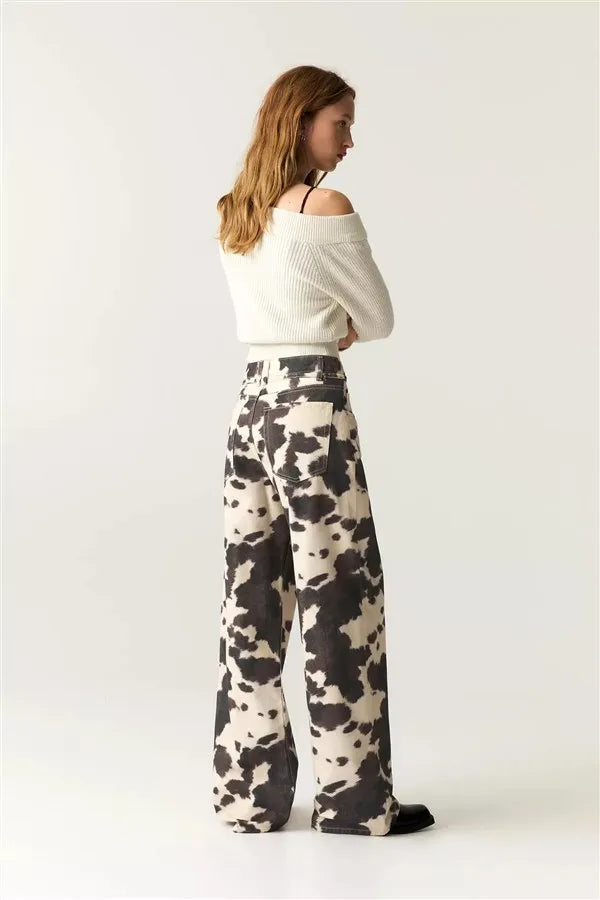 Cow Pattern Jeans