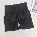 Women's hip lifting yoga shorts, low waist high stretch tight shorts, gym training and fitness slim fit shorts