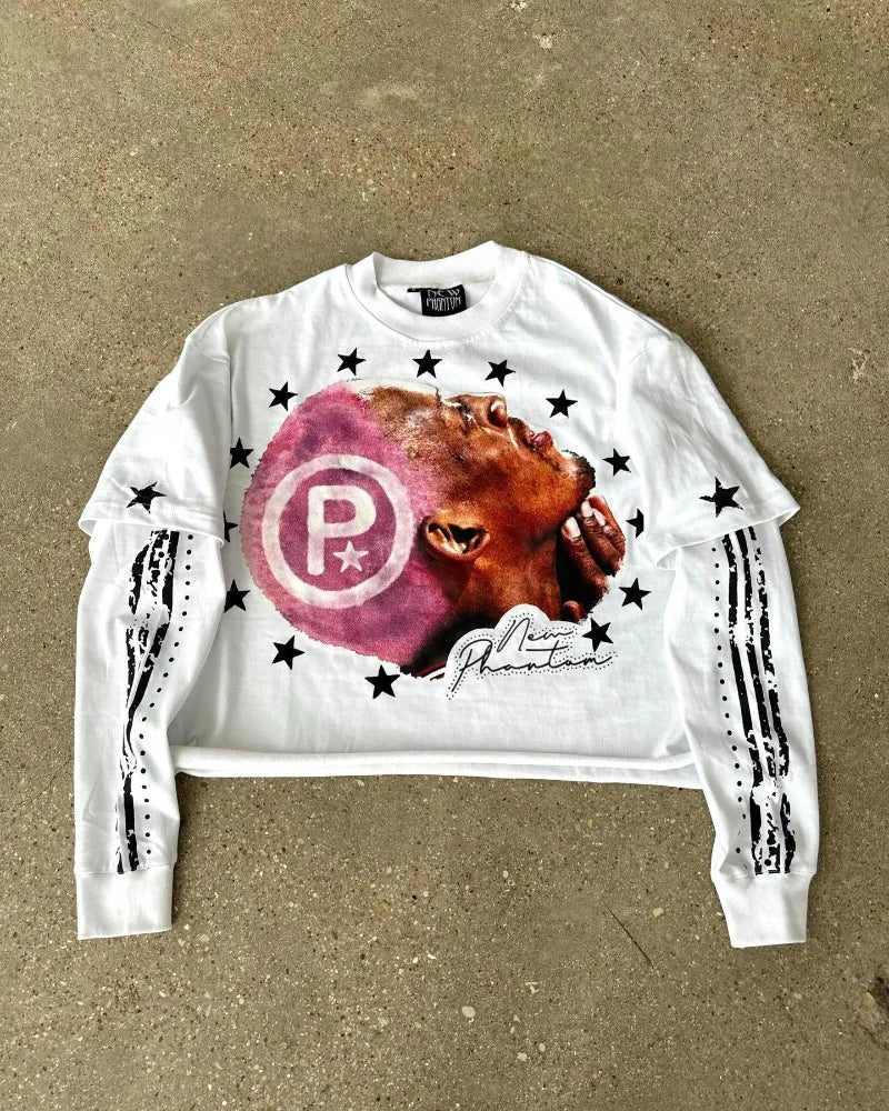Hip Hop Star Spliced Hoodie