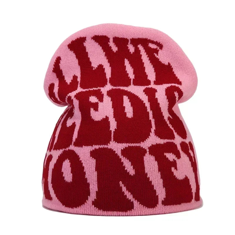 Y2K Letter Knit Beanie