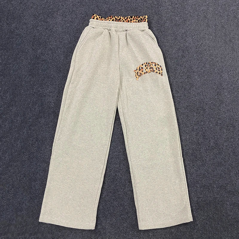 Leopard Double Waist Sweatpants
