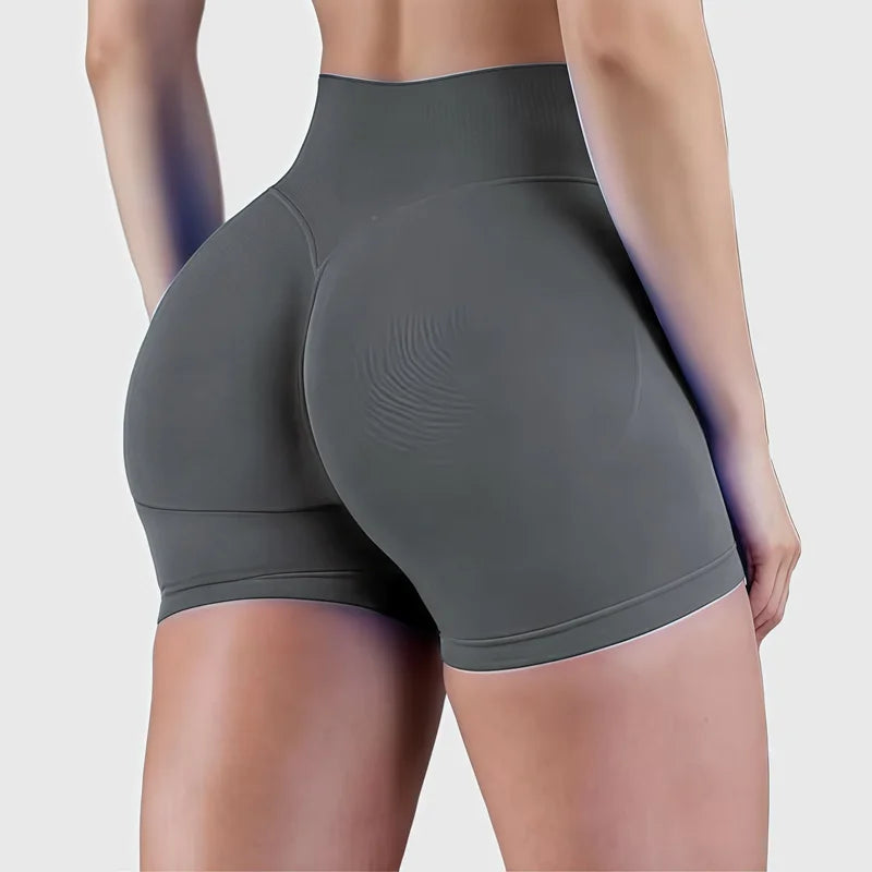 Women's hip lifting yoga shorts, low waist high stretch tight shorts, gym training and fitness slim fit shorts