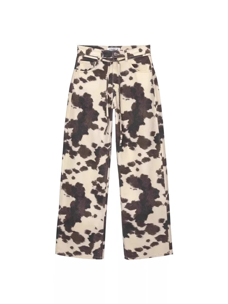 Cow Pattern Jeans