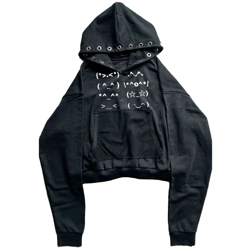 Faur collar Harajuku Zip up