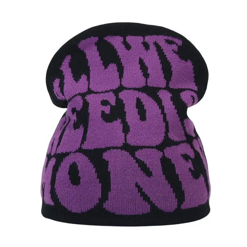 Y2K Letter Knit Beanie