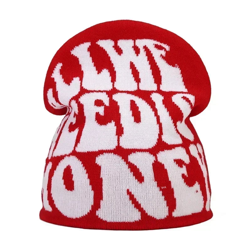 Y2K Letter Knit Beanie