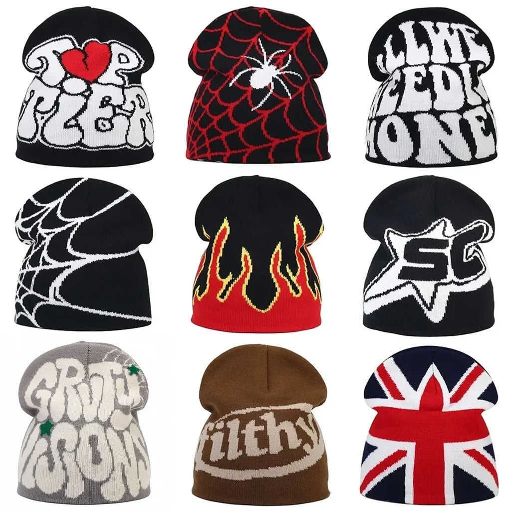 Y2K Letter Knit Beanie