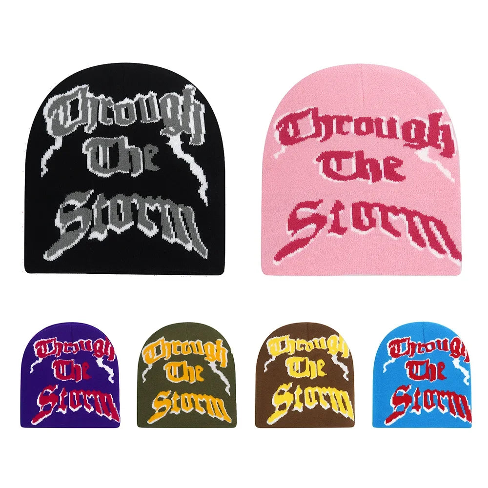 Y2K Letter Knit Beanie
