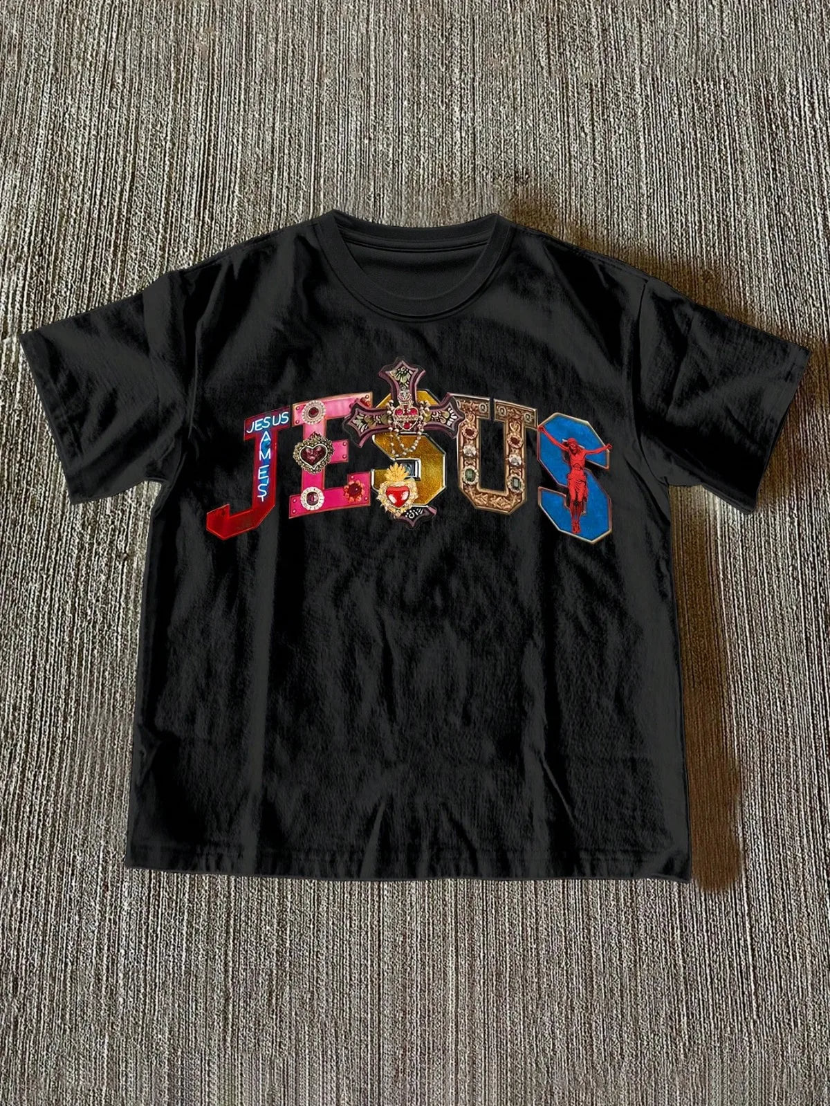 Jesus Gemstone Cross T'shirt