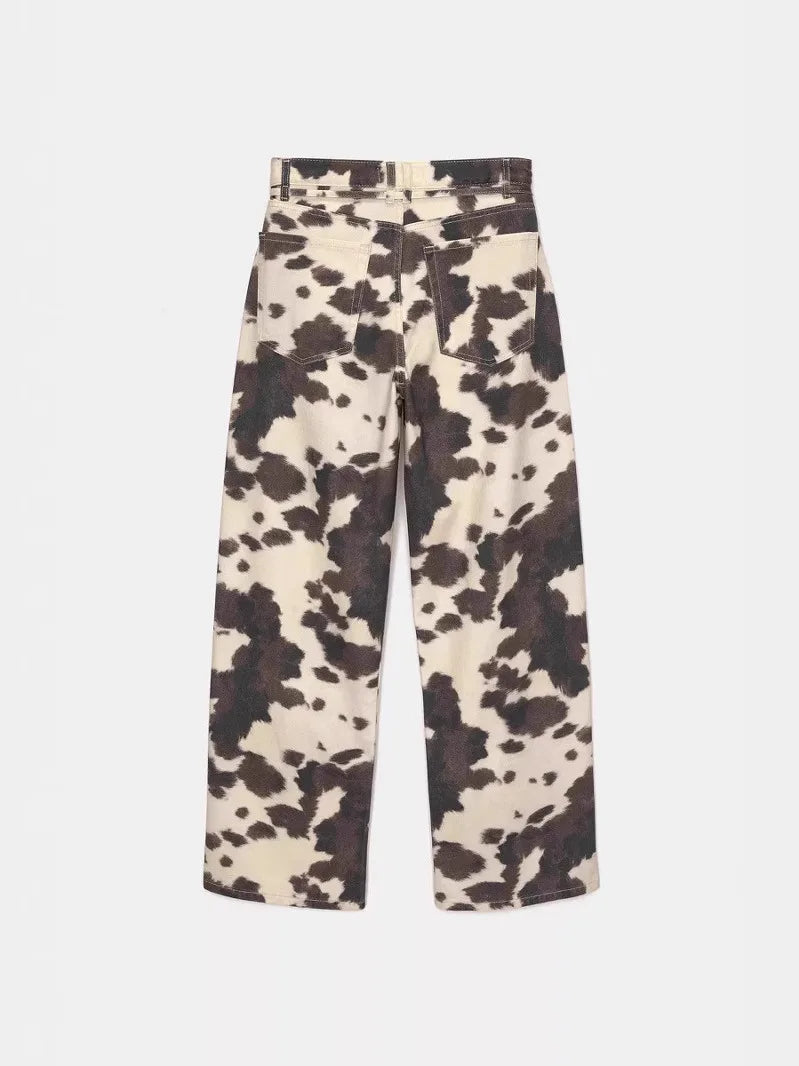 Cow Pattern Jeans