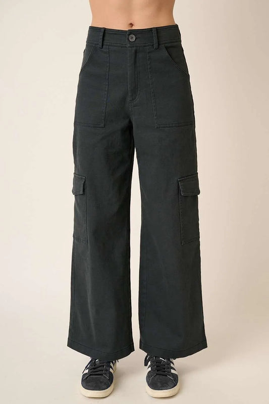 Mittoshop wide leg high waist pants with cargo pockets — Apparel By Junior