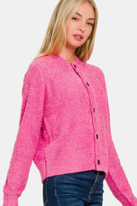 Zenana button down long sleeve sweater cardigan — Apparel By Junior