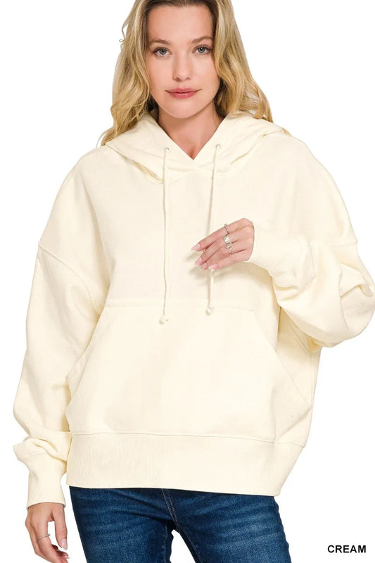 Zenana oversized fleece hoodie with kangaroo pocket — Apparel By Junior
