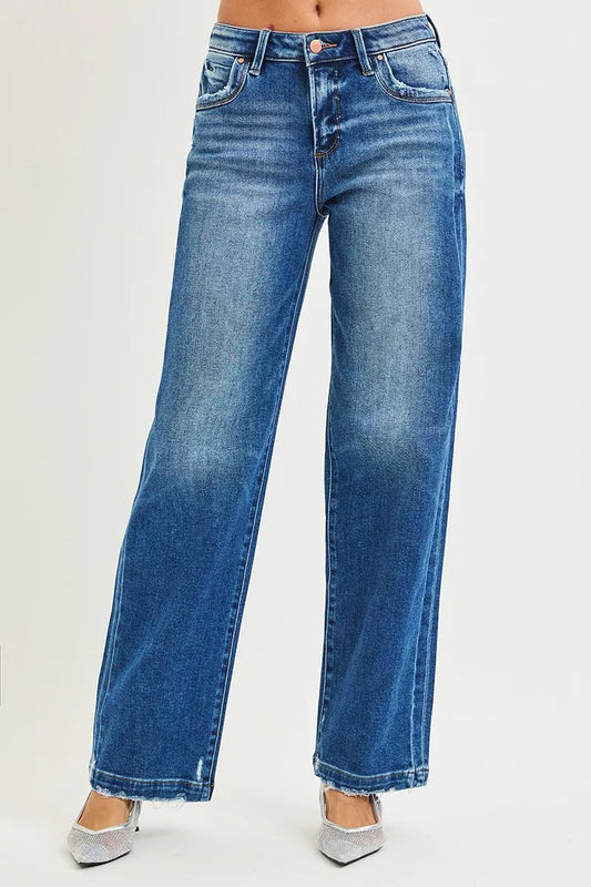 RISEN slouchy baggy jeans with side seam pocket detail, plus size — Apparel By Junior