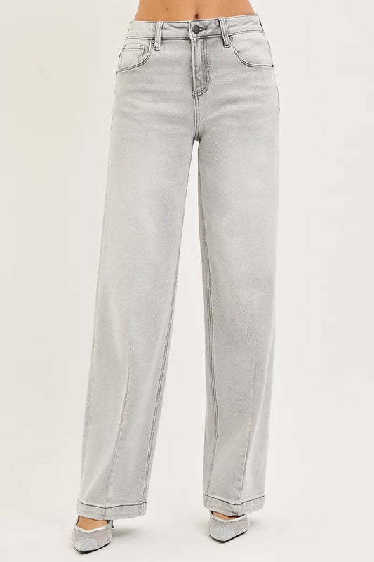 RISEN Slouchy Baggy Jeans with Contrast Stitching — Apparel By Junior